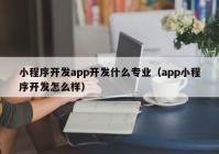 小程序開發(fā)app開發(fā)什么專業(yè)（app小程序開發(fā)怎么樣）